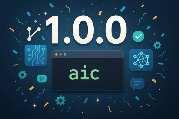 aicommits v1.0.0: Six Months of AI-Assisted Development Come Full Circle blog post thumbnail