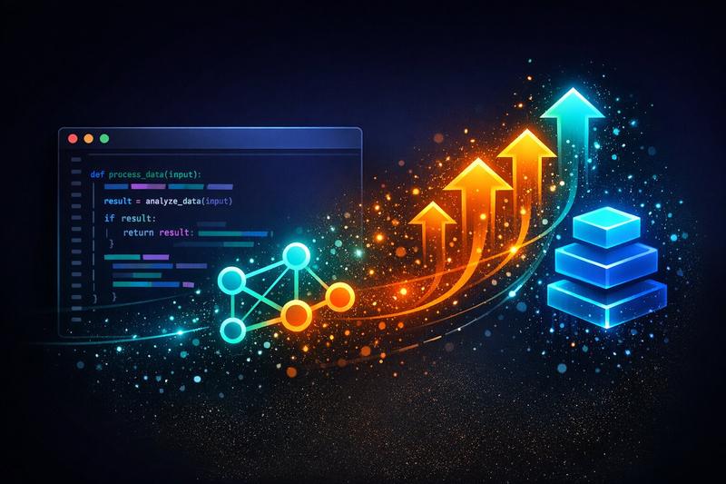 Visual representation of Agent Skills concept showing AI coding assistant learning workflows and patterns